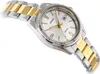 A close-up, angled view of a Casio watch with a silver and gold band and a white face. Produktbild-Vorschau