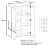 Vladon Vitrine Kommode Hochschrank Morena,  Germany, Korpus Produktbild-Vorschau 7