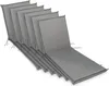 A stack of six grey chaise lounge cushions laid out on a white background. Produktbild-Vorschau