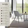 Chaise MARILYN Effet Velours Style Scandinave - gris/noir, Voir les images du produit 2