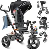 KIDIZ® Dreirad 5in1 Kinderdreirad mit Schubstange Produktbild-Vorschau 1