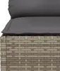 vidaXL Gartensofa mit Kissen 3-Sitzer Grau Poly Rattan Produktbild-Vorschau 7