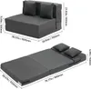 VEVOR 3 in 1 Klappsofa faltbares Schlafsofa mit 2 Kissen & Produktbild-Vorschau 8