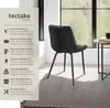 tectake® Set Stuhl Monroe gepolstert, in Samtoptik 48 x 59 Produktbild-Vorschau 2