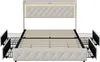 UnboxG Polsterbett -Doppelbett 140x190cm Beige, 4 Produktbild-Vorschau 10