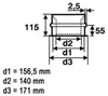 Raik Basic Doppelwandfutter 150mm schwarz für Rauchrohr / Produktbild-Vorschau 3