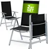CASARIA® Gartenstühle 2er Set Hochlehner Klappbar 8-Fach Produktbild-Vorschau 1