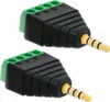 2X Klinke Adapter Stecker 3,5mm >Terminal Block 4-Pin Produktbild-Vorschau 1