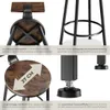 Collage of close-up images and descriptive text highlighting features of bar stools. Náhled obrázku produktu