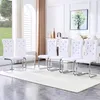 Weiße Esszimmerstühle 2er Set elegante Polsterstühle in Produktbild-Vorschau 5