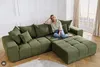 riess-ambiente XXL Sofa ELEGANCIA 285cm grün Cord Federkern Produktbild-Vorschau 16
