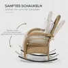 Outsunny Rattan Schaukelstuhl, Schaukelsessel mit Kissen Produktbild-Vorschau 5