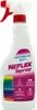 A white spray bottle with a red trigger and cap, featuring colorful stacked laundry on the left side of the label. Produktbild-Vorschau