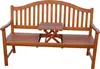A wooden garden bench with a built-in table. Produktbild-Vorschau