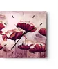Wanduhr - Quadrat - Glasuhr - Mohn Blume Wiese - 40x40cm - Produktbild-Vorschau 1