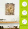 ARTland Holz Wanduhr Quarzuhr - schwarzer Zeiger Oliven und Produktbild-Vorschau 2