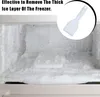 An ice scraper is shown in a circular inset, with a heavily frosted freezer interior as the main image. Produktbild-Vorschau