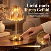 Akku-Tischlampe mit bernsteinfarbenem Glasschirm, Produktbild-Vorschau 3