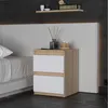 STIV Möbel | Nočný stolík Dub Sonoma/Biely Mat 40x40x53,5 Náhľad obrázku produktu 7