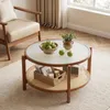 COSTWAY Couchtisch Rund 2-Ebenen, Wohnzimmertisch Holz Produktbild-Vorschau 9