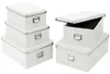 Zeller Boxen-Set, 5-tlg., Pappe, weiß 40x29x17 Produktbild-Vorschau 2