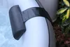 A close-up of a black headrest attached to a white inflatable hot tub. Produktbild-Vorschau