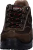 Close-up front view of a brown hiking boot. Produktbild-Vorschau