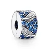 Pandora Plume incurvée & Pavé Clip 792552C01 Pendentif Voir les images du produit 1