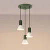 Lampa wisząca ryflowana ESTRIA zielono-beżowa 3xE14x15W Podgląd zdjęcia produktu 3