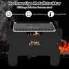 Přenosný gril na dřevěné uhlí a plyn 2 v 1 s nerezovým Náhled obrázku produktu 3