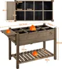 Yaheetech Hochbeet mit Ablagefach, Blumenkasten aus Holz, Produktbild-Vorschau 4