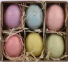 Ostereier zum Aufhängen 4x6cm mit Sprenkeln 6er Box Pastell Produktbild-Vorschau 2