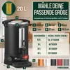 TRESKO® Glühweinkocher Schwarz 20L / 2500W Einkochautomat Produktbild-Vorschau 8