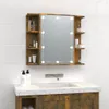 zrkadlová skrinka vidaXL s LED diódou Smoked Oak 70x16,5x60 Náhľad obrázku produktu 1