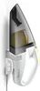 A white handheld vacuum cleaner is mounted on a white wall using a charging/storage dock. Anteprima dell’immagine prodotto