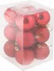A clear, well-lit studio shot of a box of red Christmas ornaments. Náhled obrázku produktu