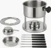 Fondue - Set aus Edelstahl 10 - tlg. Maße: Durchm. 16 x 30 Produktbild-Vorschau 8