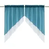 Delien Voile Scheibengardine Bogen 2-Teilige Kleinfenster Produktbild-Vorschau 3