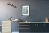 MuchoWow® Gerahmtes Poster Grün - Weiß - Farbe - Malerei Produktbild-Vorschau 2
