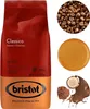 A collage of a coffee bag, coffee beans, a cookie, and chocolate. Náhled obrázku produktu