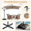 COSTWAY Sonnenschirm 250cm mit Ständer,  Ampelschirm Produktbild-Vorschau 3