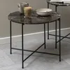 Avila table d'angle Ø52cm marbre marron. Voir les images du produit 11