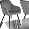 tectake® Jídelní židle Marilyn čalouněná, sametový vzhled Náhled obrázku produktu 2
