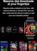 A smartwatch display showcasing various watch faces and health monitoring graphics. Náhled obrázku produktu