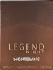 The image shows the front packaging of a Mont Blanc Legend Night Eau de Parfum for men. Podgląd zdjęcia produktu