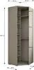 A diagram of a corner wardrobe with dimensions indicated. Produktbild-Vorschau