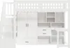 okwish Hochbett 90x200cm Funktionsbett mit Schreibtisch und Produktbild-Vorschau 4