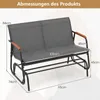 COSTWAY Gartenbank, Schaukelbank mit Gleitbewegung und Produktbild-Vorschau 7