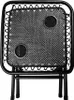 A black folding camping table with two mesh cup holders. Produktbild-Vorschau