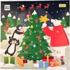 An illustration of a Ritter Sport Advent calendar with Christmas-themed characters and decorations. Produktbild-Vorschau